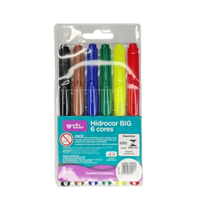 Caneta Hidrocor Big C/ 6 Cores UN. - Onda