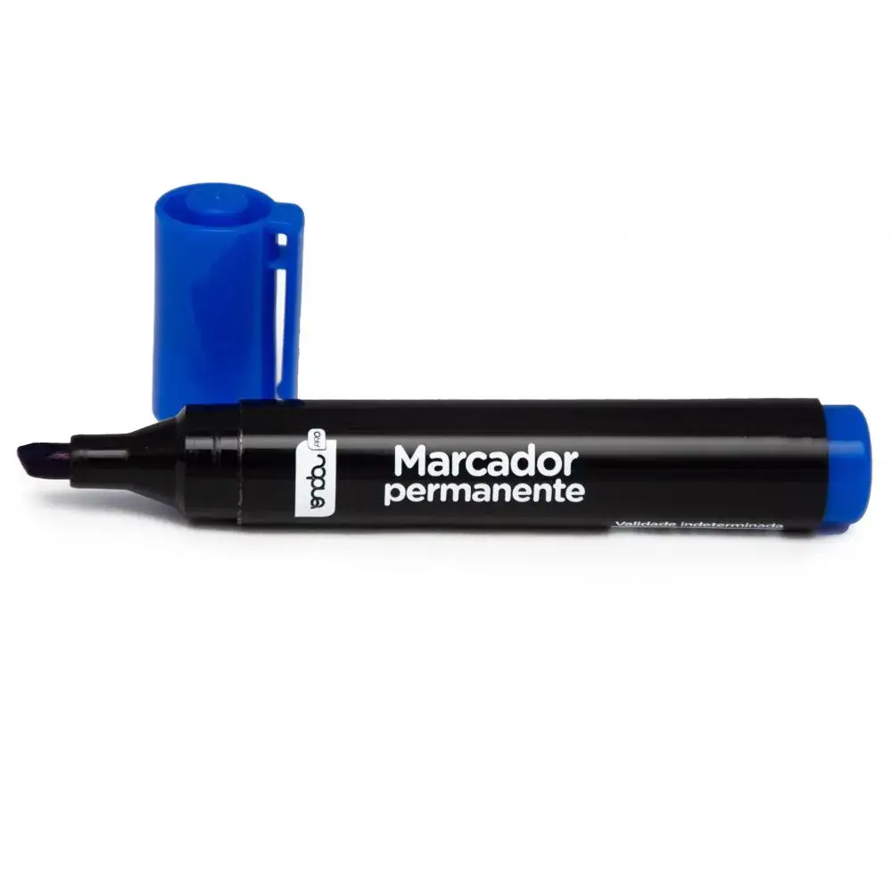 Marcador Permanente Chanfrada Azul - Onda
