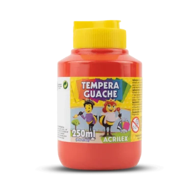 Tinta Guache  Vermelho Fogo 250ml - Acrilex