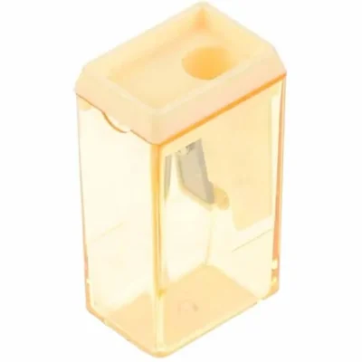 Apontador Retangular C/ Depósito Tom Pastel Amarelo C/ 1 Furo - Onda