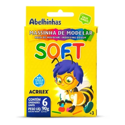Massinha Soft C/ 6 Cores 90 G - Acrilex