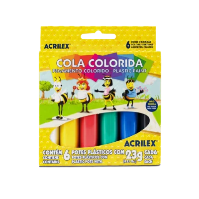Cola Colorida 23G C/6 - Acrilex