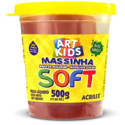 Massa De Modelar Soft 500G Marrom - Acrilex