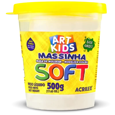 Massa De Modelar Soft 500G Branca - Acrilex
