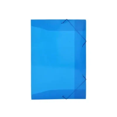 Pasta C/ Elástico Ofício Fina Azul 235 mm X 335 mm  - Polibras