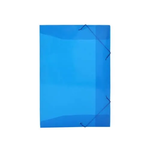 Pasta C/ Elástico Ofício Fina Azul 235 mm X 335 mm  - Polibras