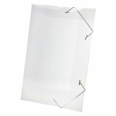 Pasta C/ Elástico Ofício Fina Cristal 235 mm X 335 mm  - Polibras