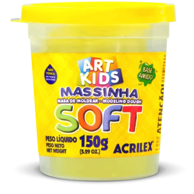 Massa De Modelar Soft 150G Amarelo Limão - Acrilex