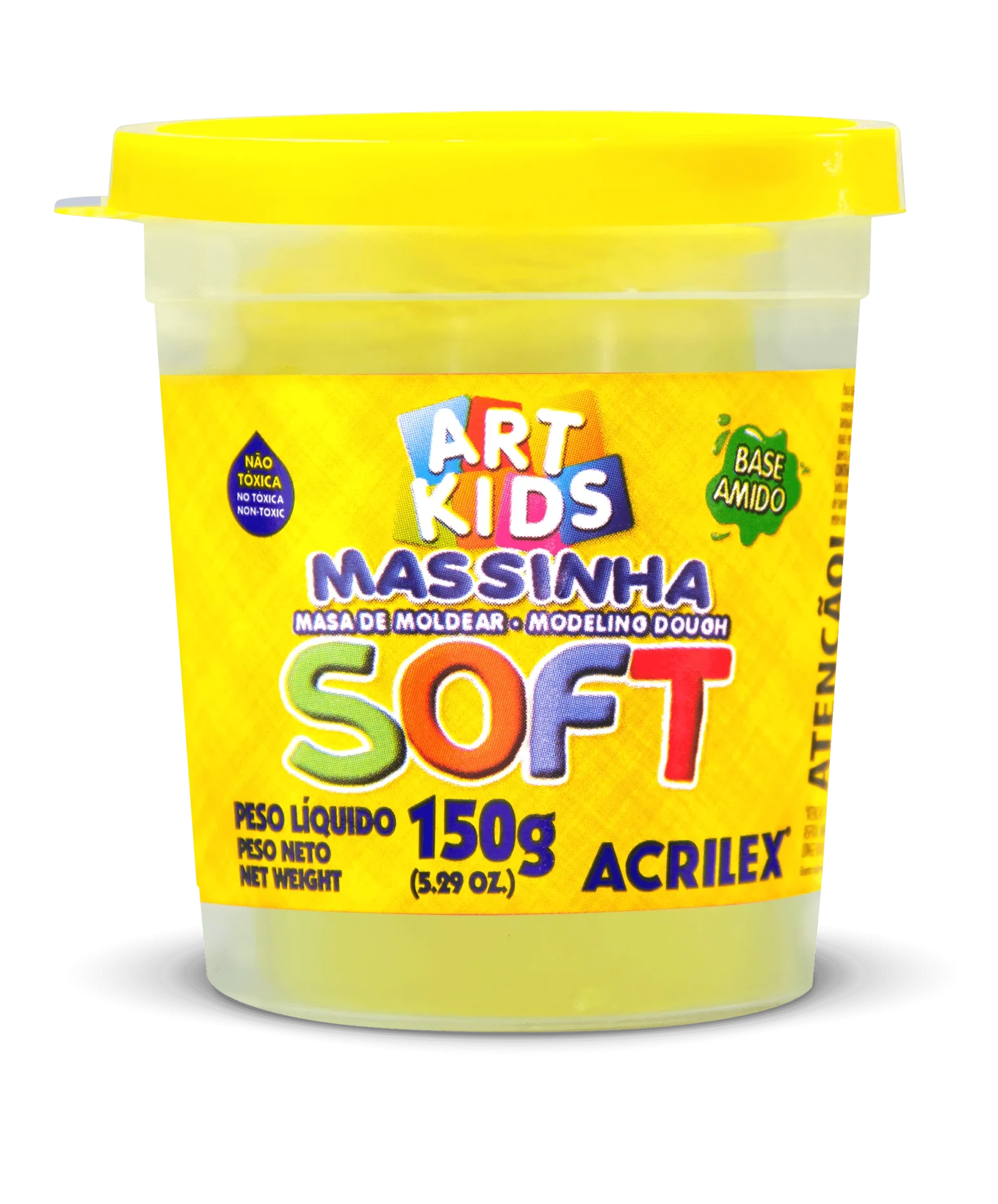 Massa De Modelar Soft 150G Amarelo Limão - Acrilex
