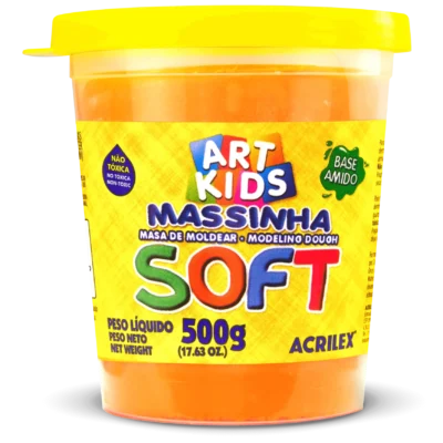 Massa De Modelar Soft 500G Laranja  - Acrilex