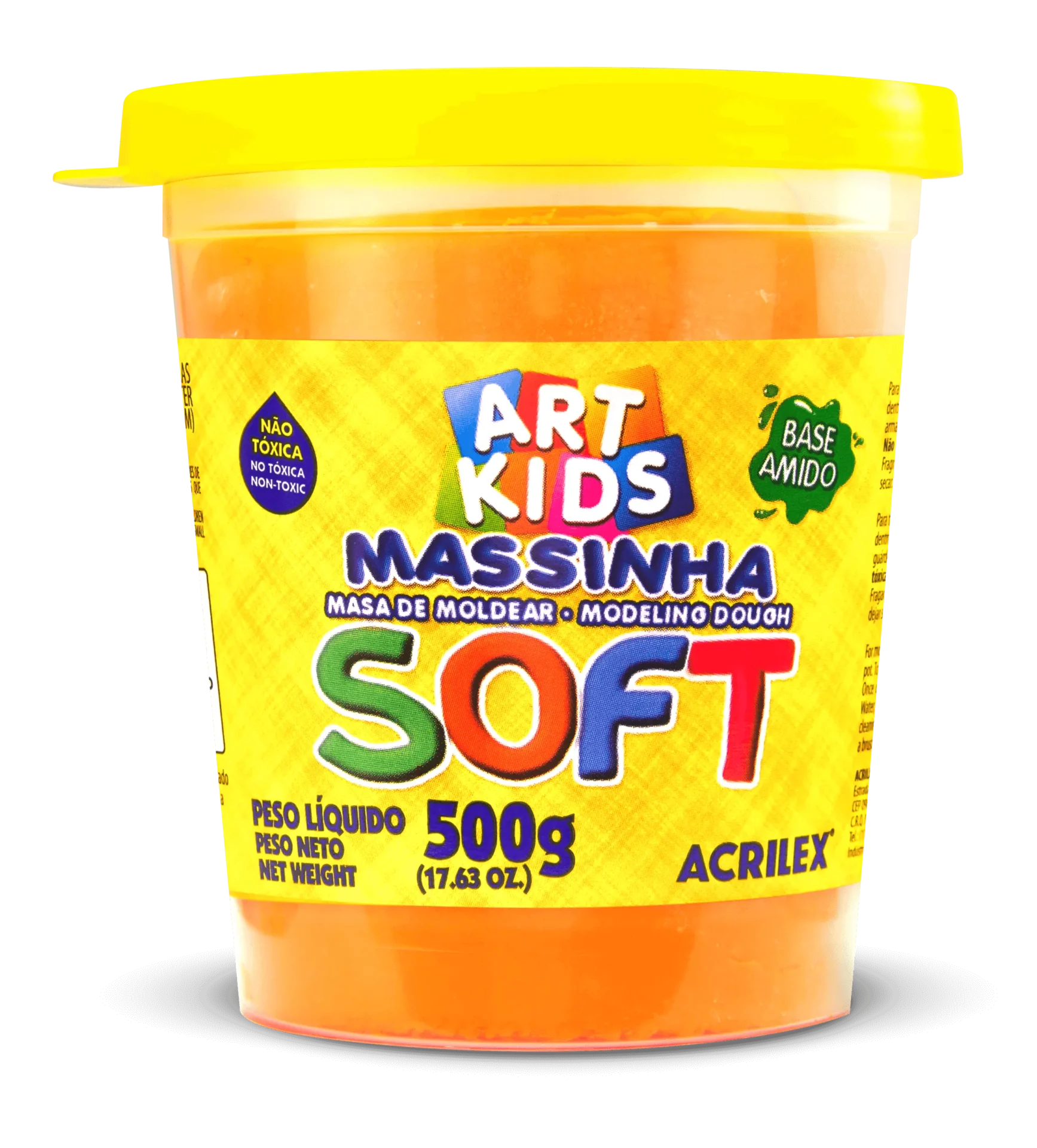 Massa De Modelar Soft 500G Laranja  - Acrilex