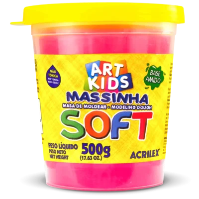 Massa De Modelar Soft 500G Rosa - Acrilex