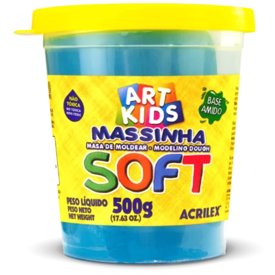 Massa De Modelar Soft 500G Azul - Acrilex