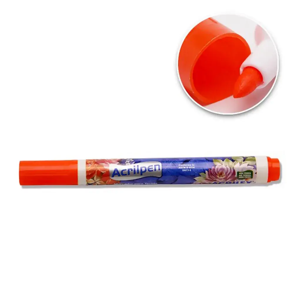 Marcador P/ Tecido Acrilpen Vermelha - Acrilex