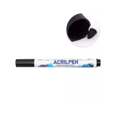 Marcador P/ Tecido Acrilpen Preta - Acrilex