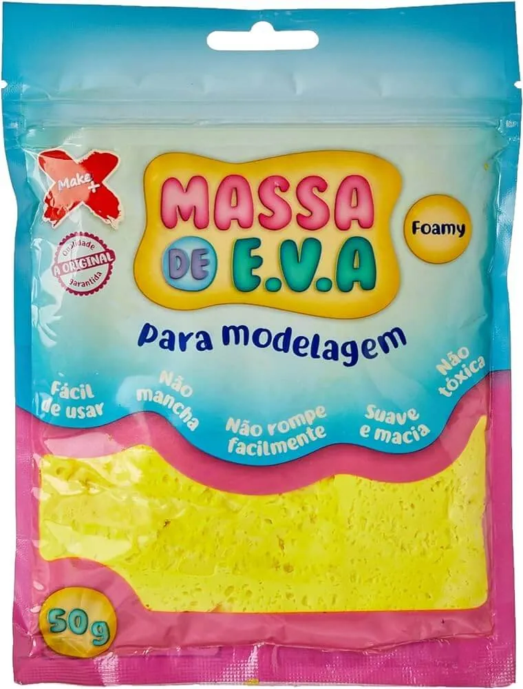 Massa De Eva Amarelo P/ Modelagem 50 G UN. - Make+