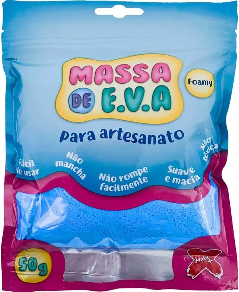 Massa De Eva Azul P/ Modelagem 50 G - UN. Make+