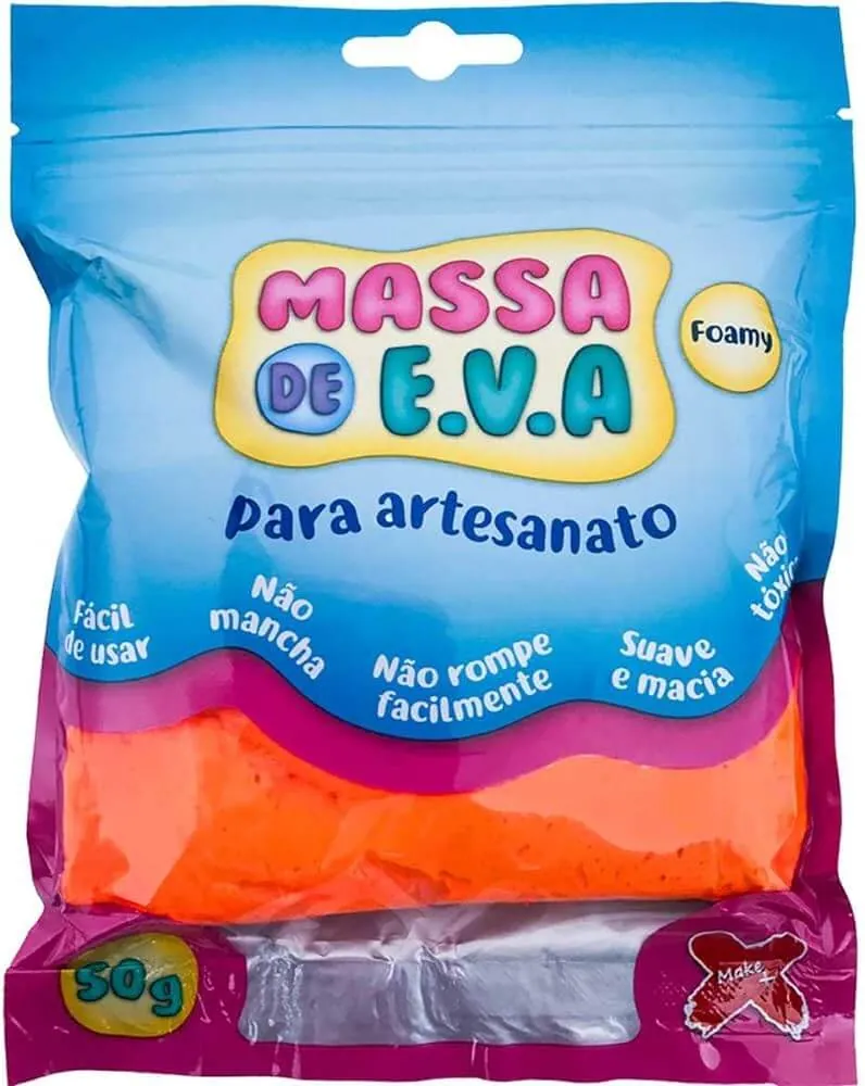 Massa De Eva Laranja P/ Modelagem 50 G UN. - Make+