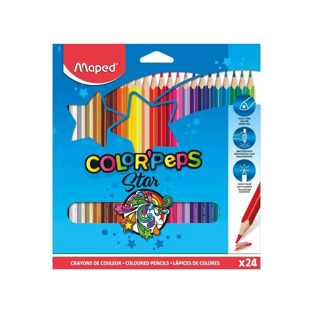 Lápis De Cor Color Peps C/ 24 Cores UN. - Maped