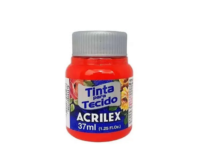 Tinta P/ Tecido Vermelho Fogo 37 ml  - Acrilex