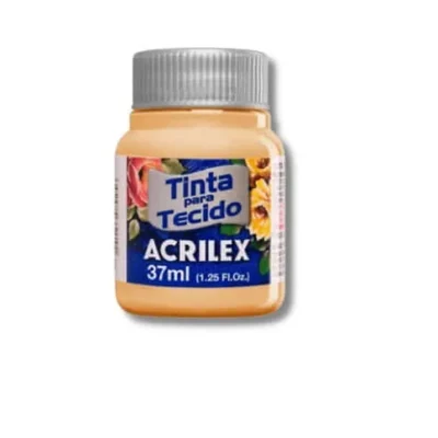 Tinta P/ Tecido Amarelo Pêssego 37 ml  - Acrilex