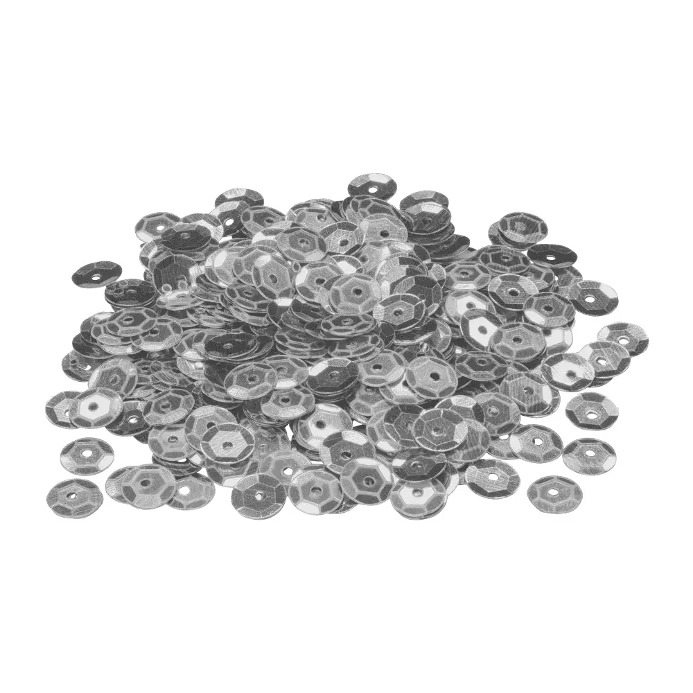 Pote De Lantejoulas Prateado 2 G UN. - Real Seda