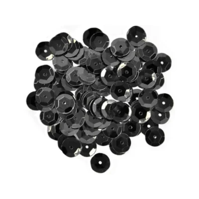 Pote De Lantejoulas Preto 2 G UN. - Real Seda