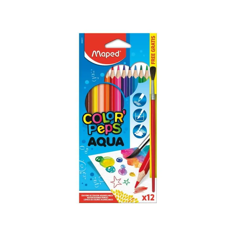 Lápis De Cor Color Peps Aquarelável C/ 12 Cores UN. - Maped