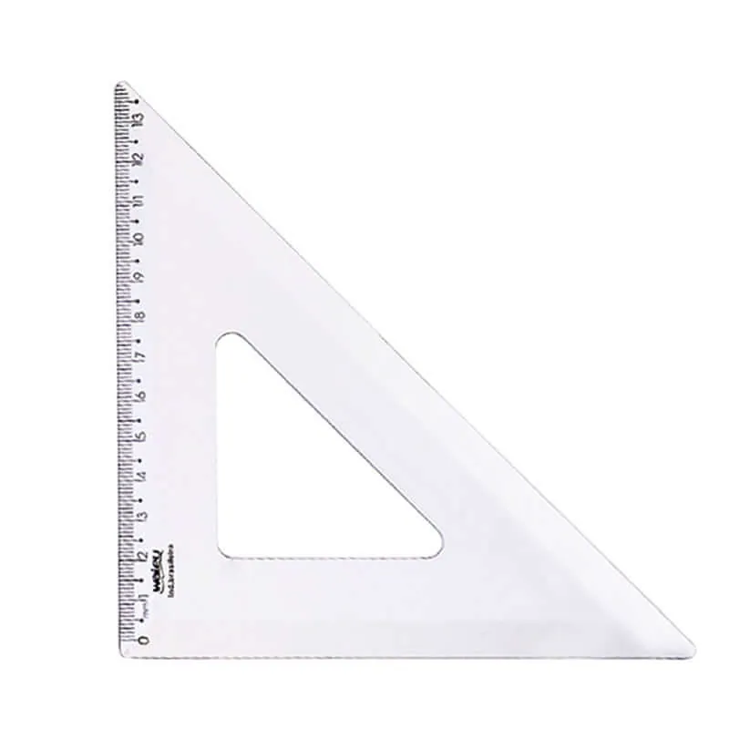 Esquadro Cristal 45° Graus UN. - Waleu