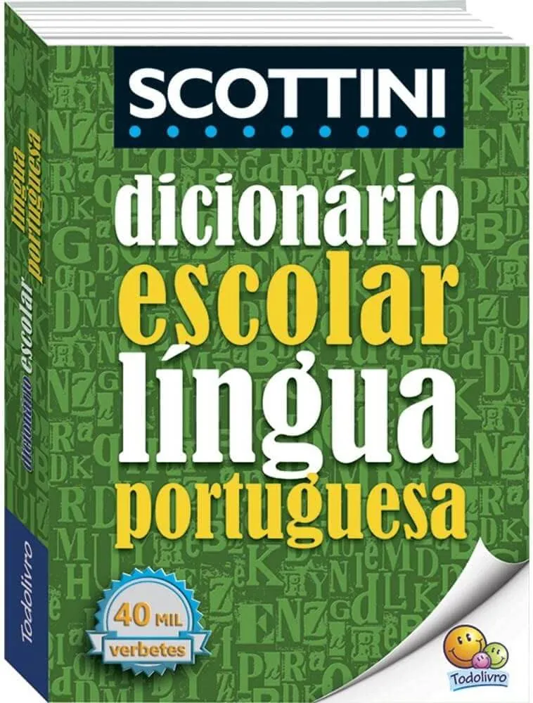 Dicionário Escolar Língua Portuguesa 40 Mil Verbetes  - Scottini