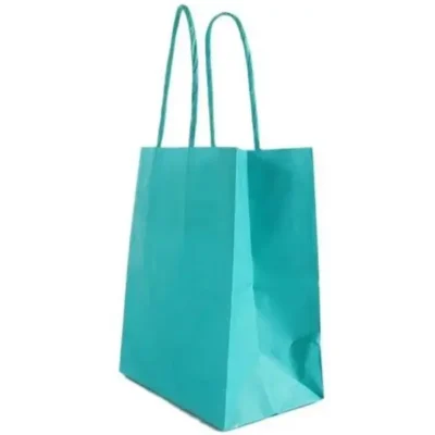 Sacola De Papel Turquesa 21,5 cm X 15 cm X 8 cm  - Cromus