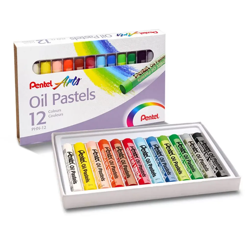 Giz Pastel Oleoso  C/ 12 Cores - Pentel