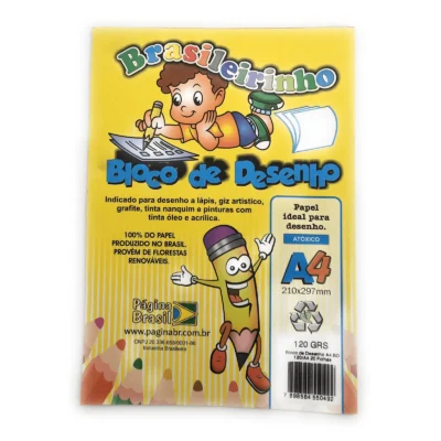 Bloco De Desenho A4 Peso 40 120 grs 210 mm X 297 mm C/ 20 Fls.  - Página Brasil