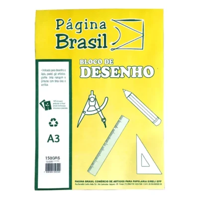 Bloco De Desenho A3 150 grs 297 X 420 mm C/ 20 Fls.  - Página Brasil