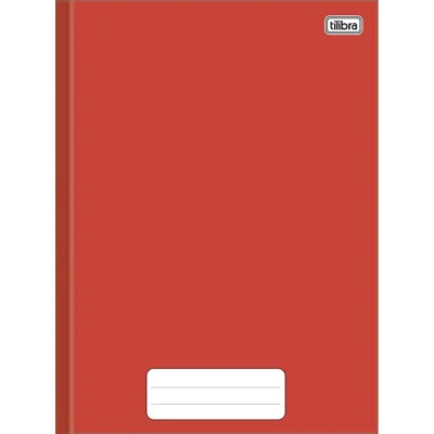 Caderno Capa Dura Broc. Grande Liso Vermelho 80 Fls.  – Tilibra