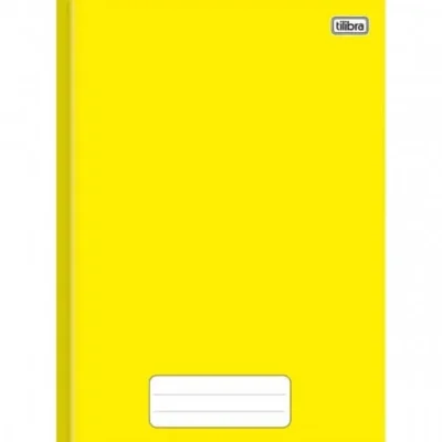 Caderno Capa Dura Broc. Grande Liso Amarelo 80 Fls.  – Tilibra