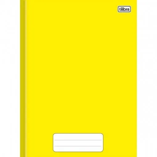 Caderno Capa Dura Broc. Grande Liso Amarelo 80 Fls.  – Tilibra