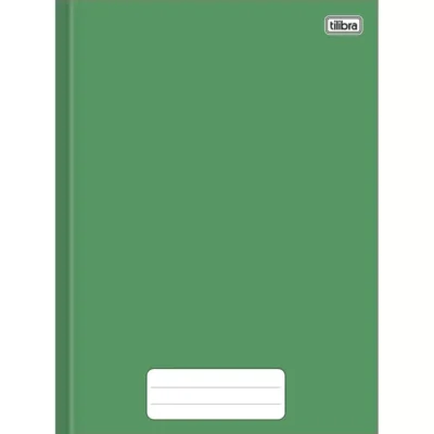 Caderno Capa Dura Broc. Grande Liso Verde 80 Fls.  – Tilibra