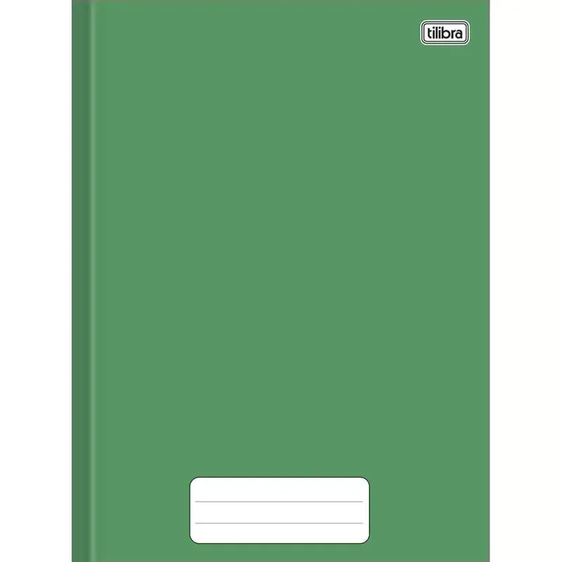 Caderno Capa Dura Broc. Grande Liso Verde 80 Fls.  – Tilibra
