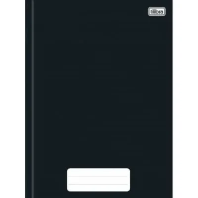 Caderno Capa Dura Broc. Grande Liso Preto 80 Fls.  – Tilibra