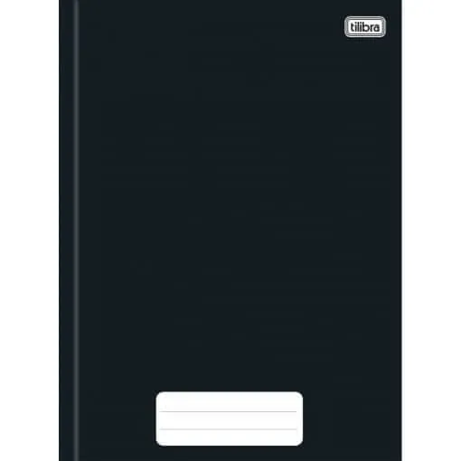 Caderno Capa Dura Broc. Grande Liso Preto 80 Fls.  – Tilibra