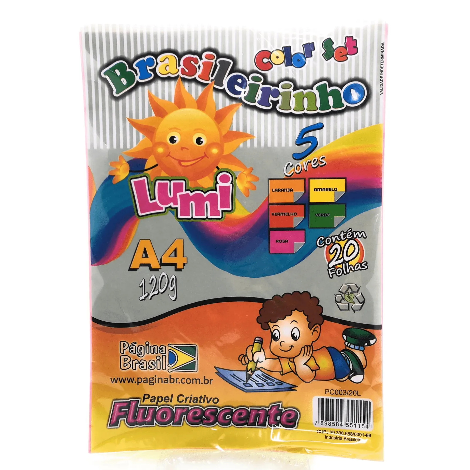 Papel Color Set A4 Lumi 120 G C/ 20 Fls. - Página Brasil