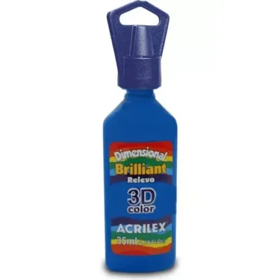 Tinta Dimensional Brilliant Azul Turquesa 35 ml  - Acrilex