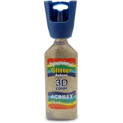 Tinta Dimensional Glitter Champagne 35 ml  - Acrilex