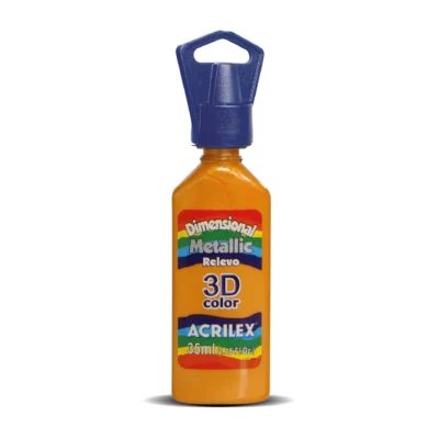 Tinta Dimensional Metallic Laranja 35 ml  - Acrilex