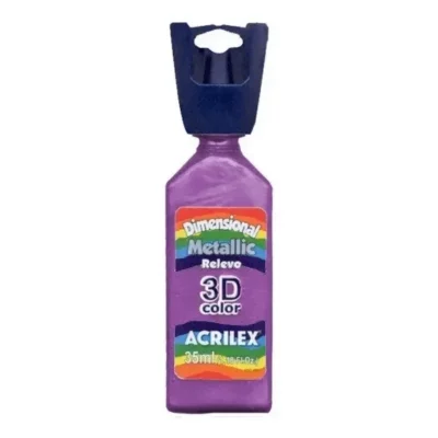 Tinta Dimensional Metallic Violeta 35 ml  - Acrilex
