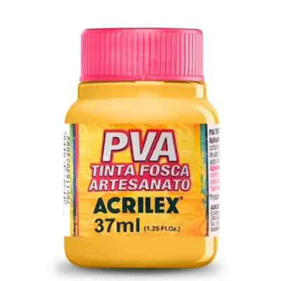 Tinta Fosca P/ Artesanato Amarelo Ouro 37 ml  - Acrilex