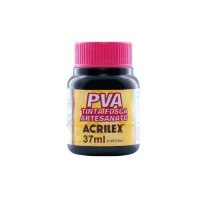 Tinta Fosca P/ Artesanato Preto 37 ml  - Acrilex