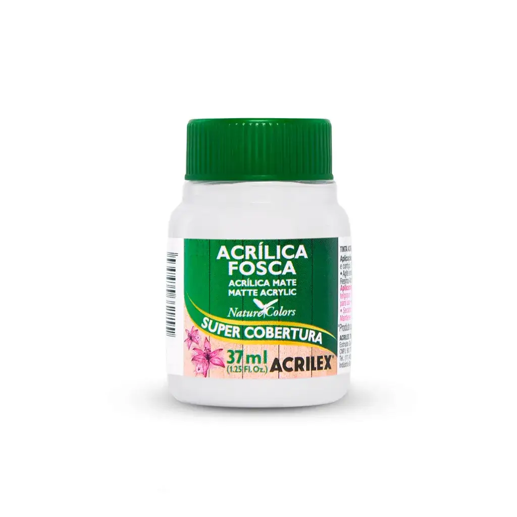 Tinta Acrílica Fosca Branco 37 ml  - Acrilex