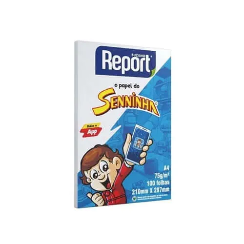Papel A4 Seninha Branco 100 Fls. – Report Suzano